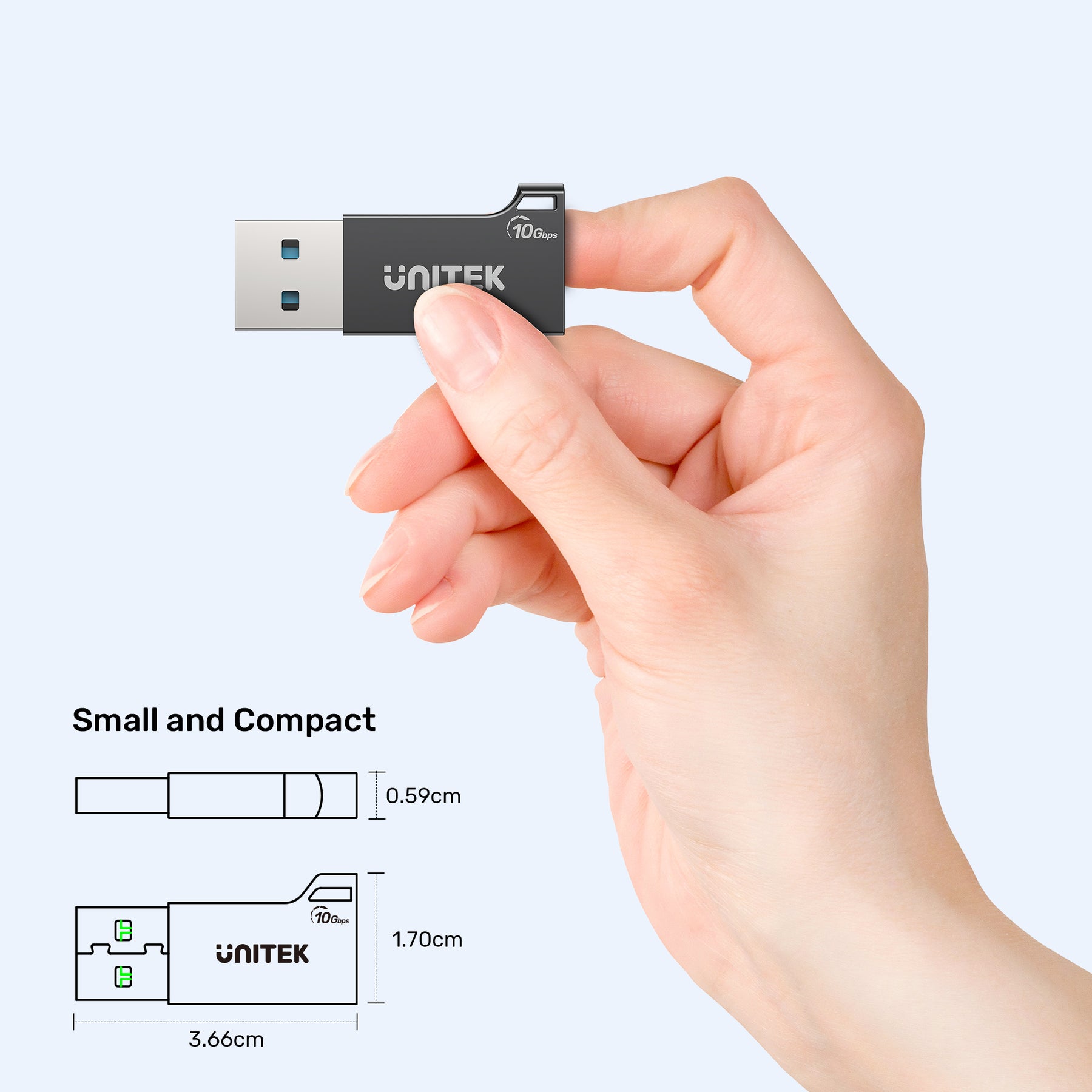 10Gbps USB-A 轉 USB-C轉換器