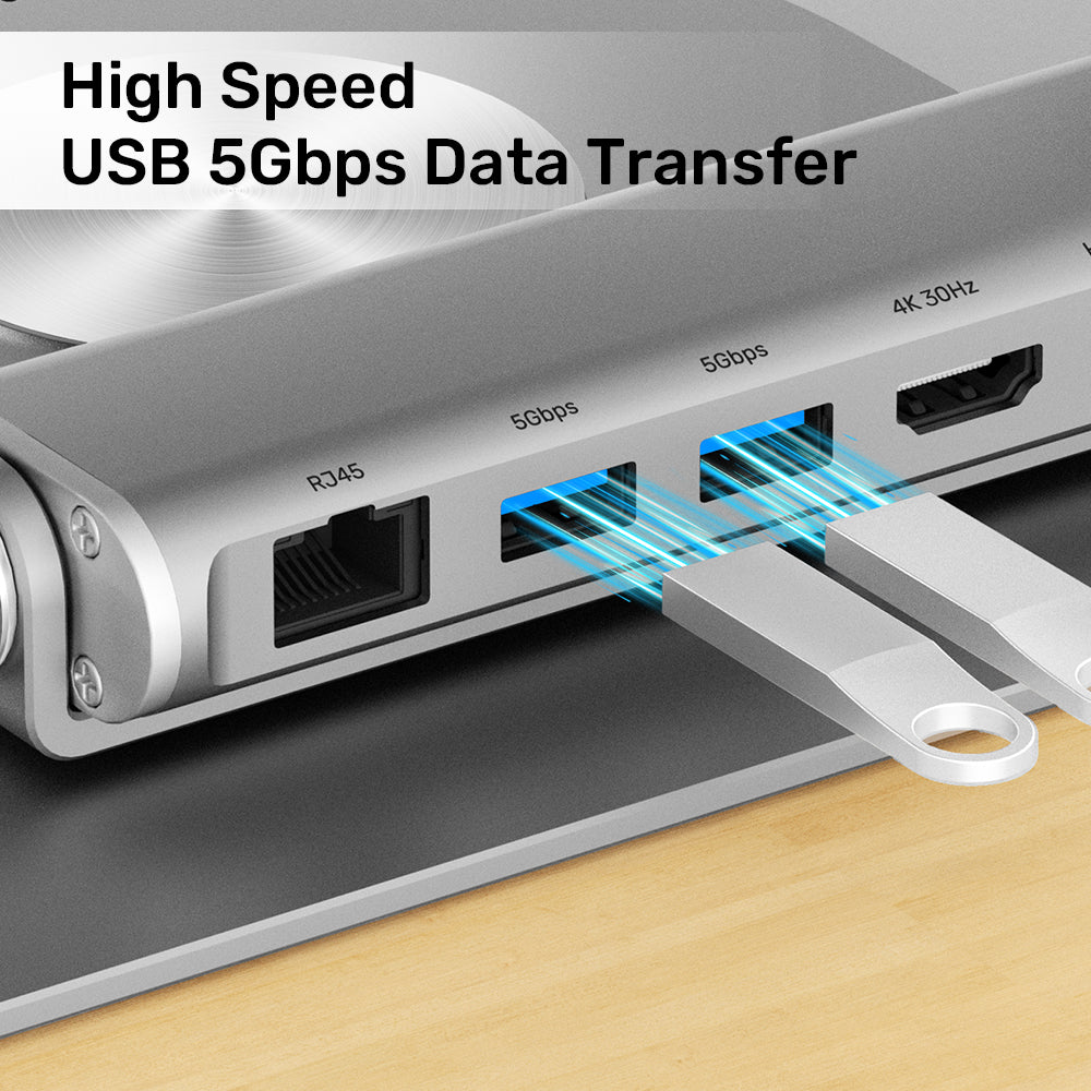 筆記本電腦支架(帶可拆卸USB-C集線器)