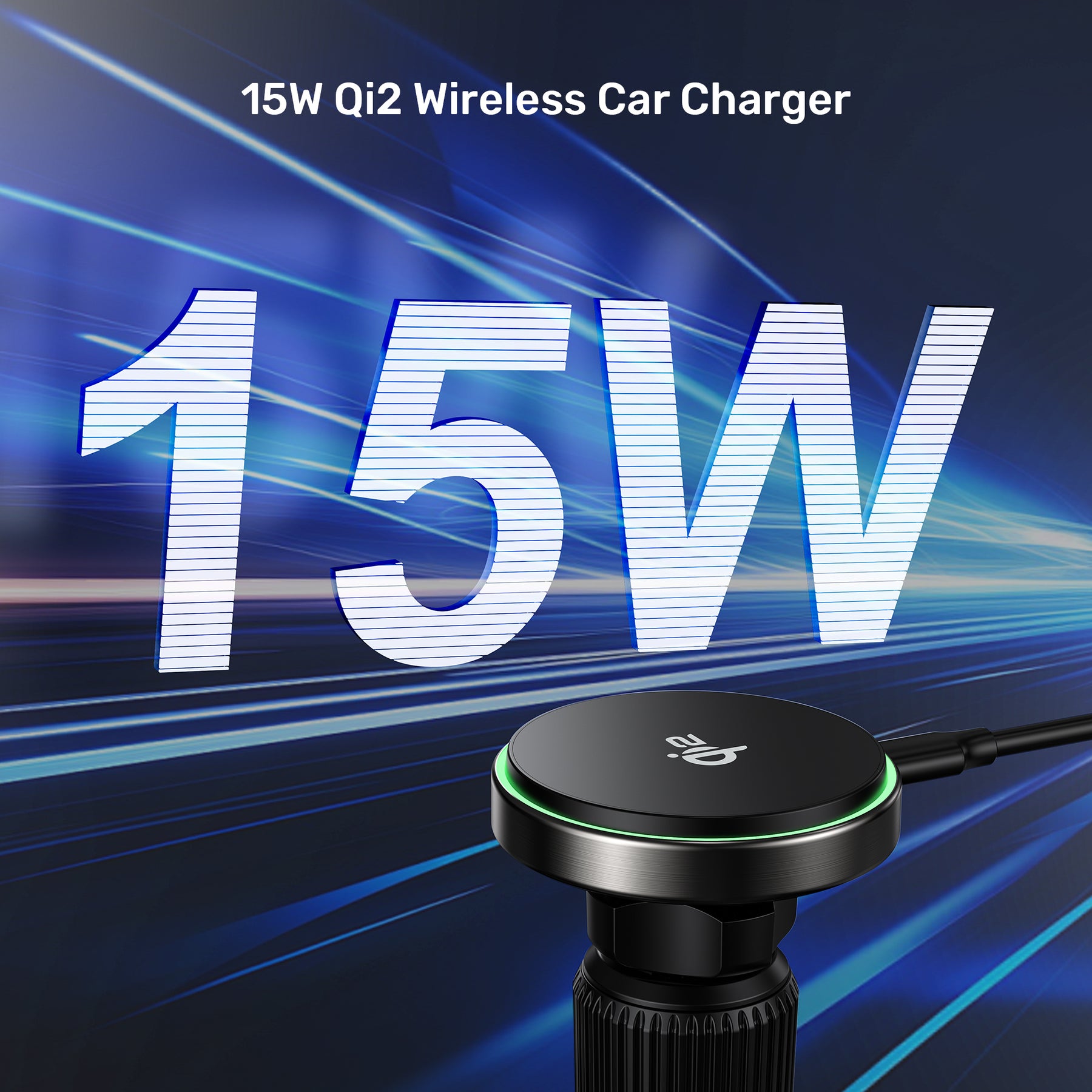 Qi2 磁性無線車用充電器