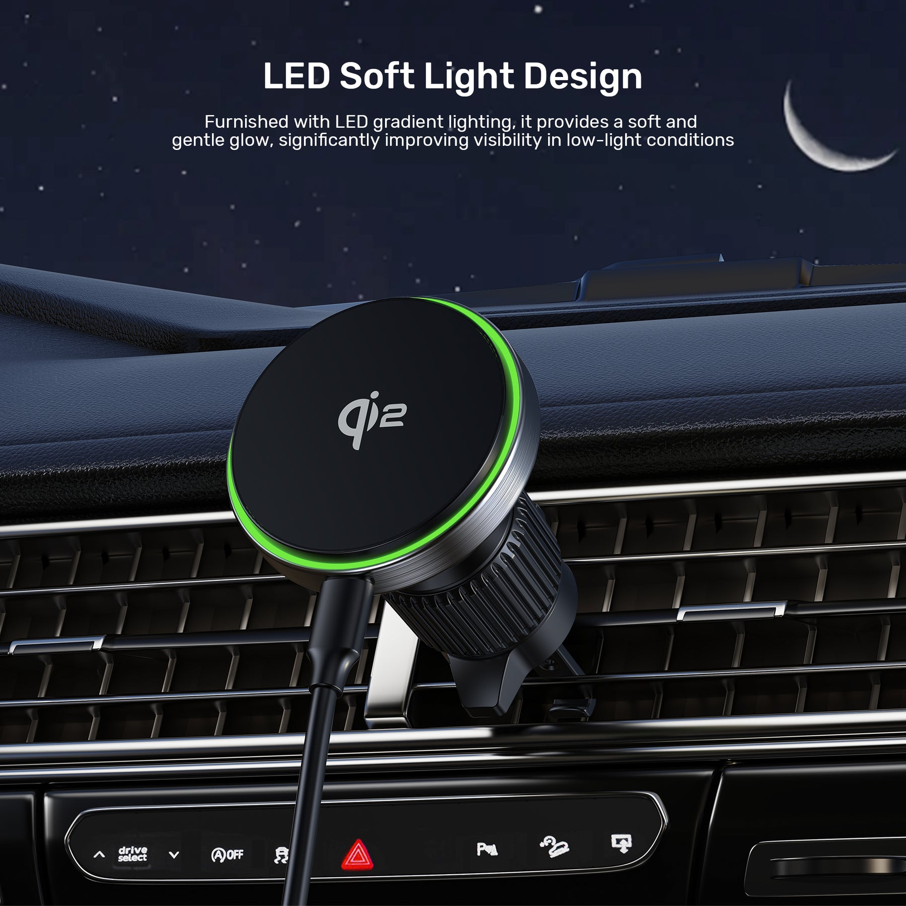 Qi2 磁性無線車用充電器
