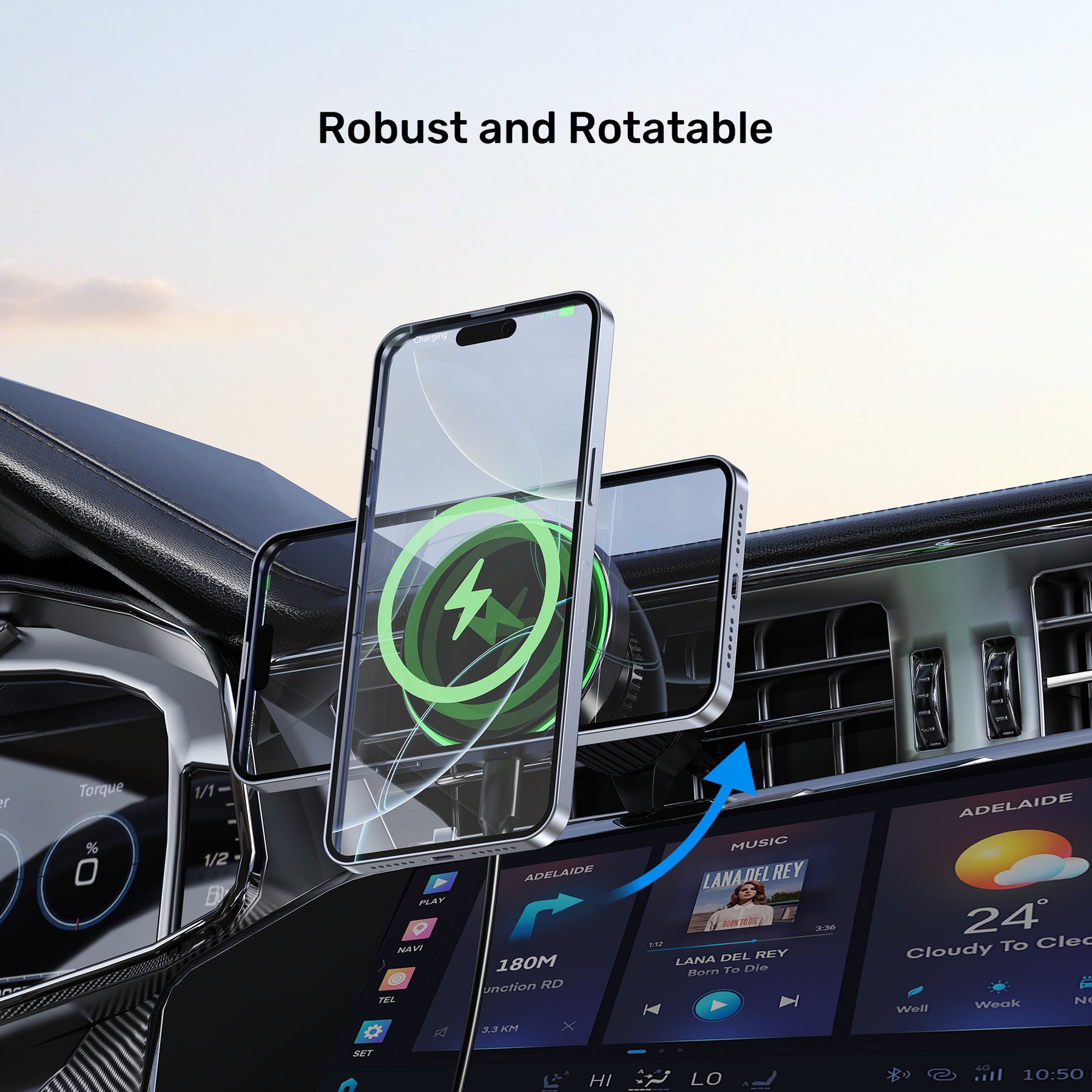 Qi2 磁性無線車用充電器