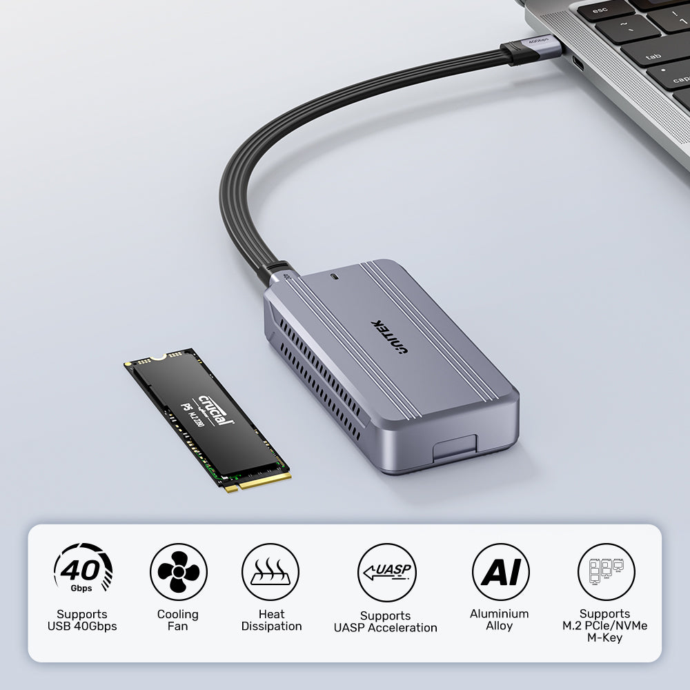 SolidForce Reefer TurboCool USB4 40Gbps M.2 SSD 硬碟盒連散熱風扇