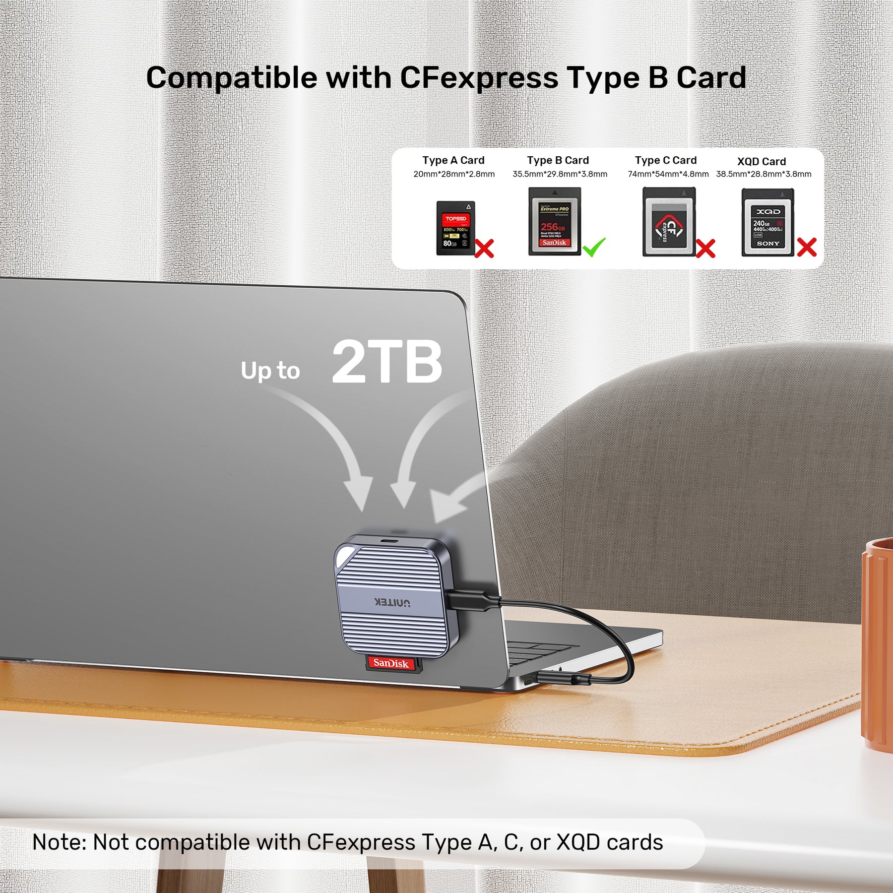 Magnetic CF Express Type B Card Reader