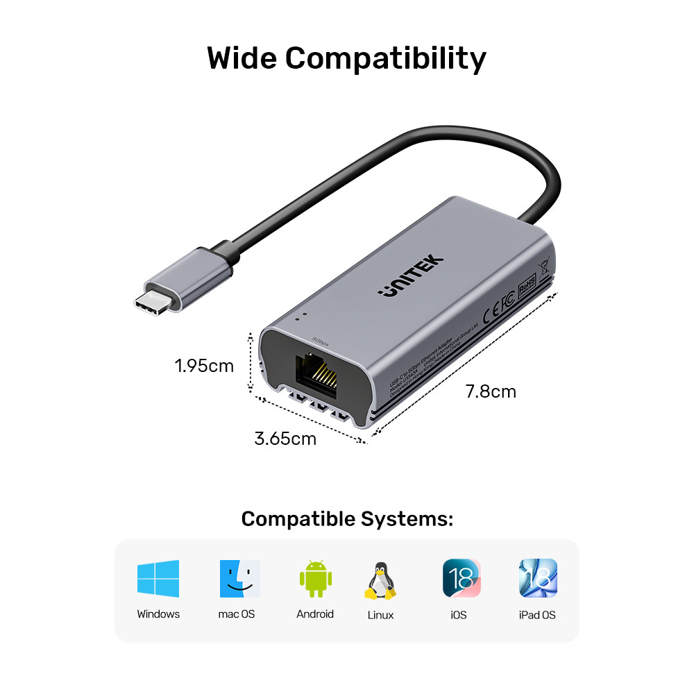 USB-C 5Gbps乙太網路適配器