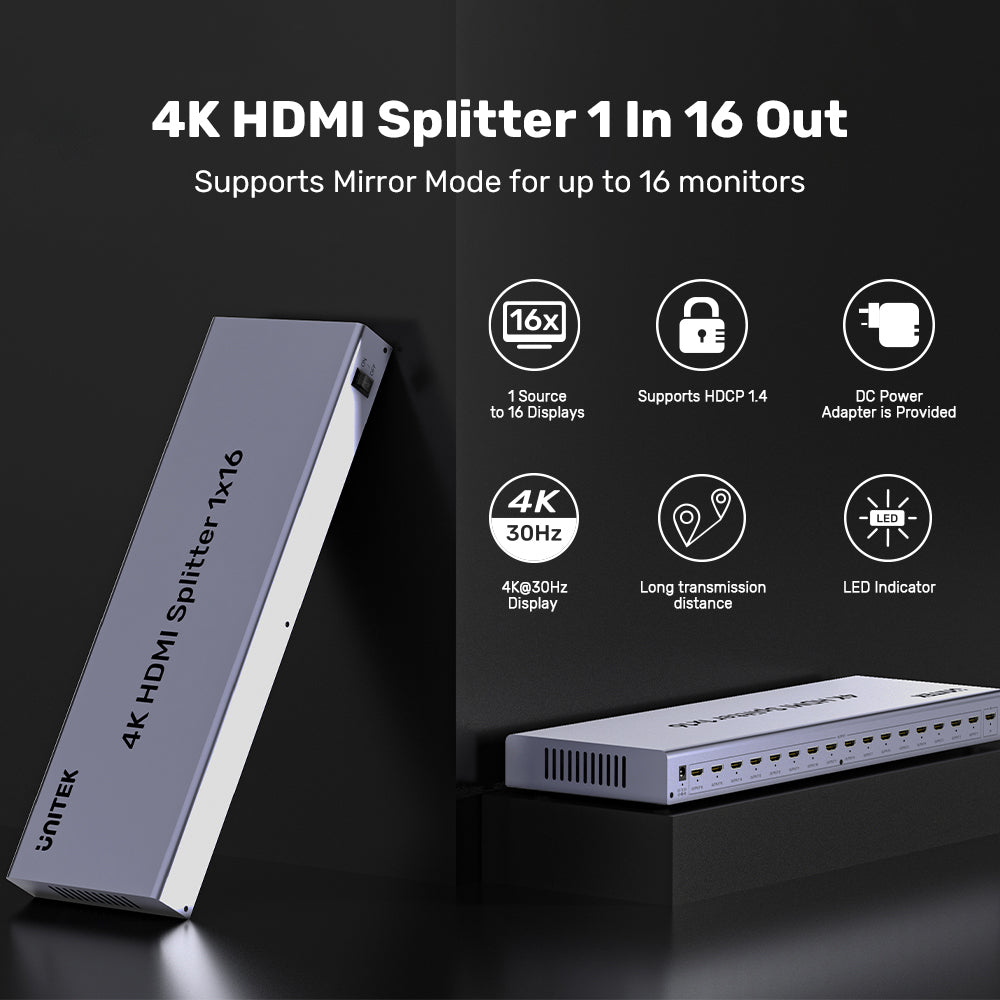 4K HDMI 分配器 (1入16出)