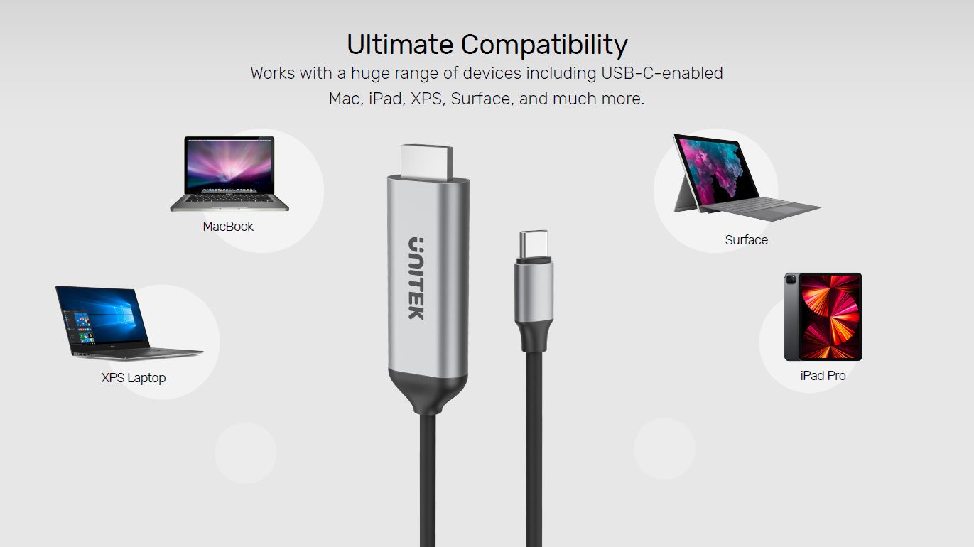 USB-C 轉 HDMI 4K 影音線 1.8米