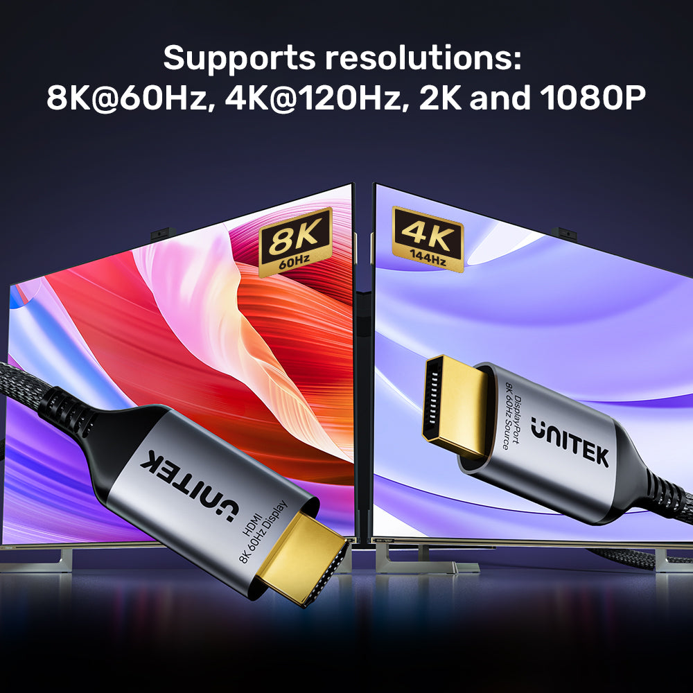 DisplayPort 1.4 to HDMI 8K Cable