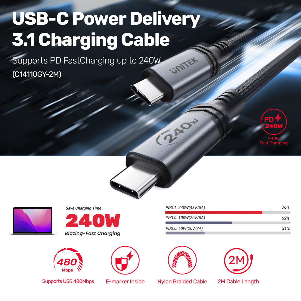 USB-C PD3.1 充電傳輸線