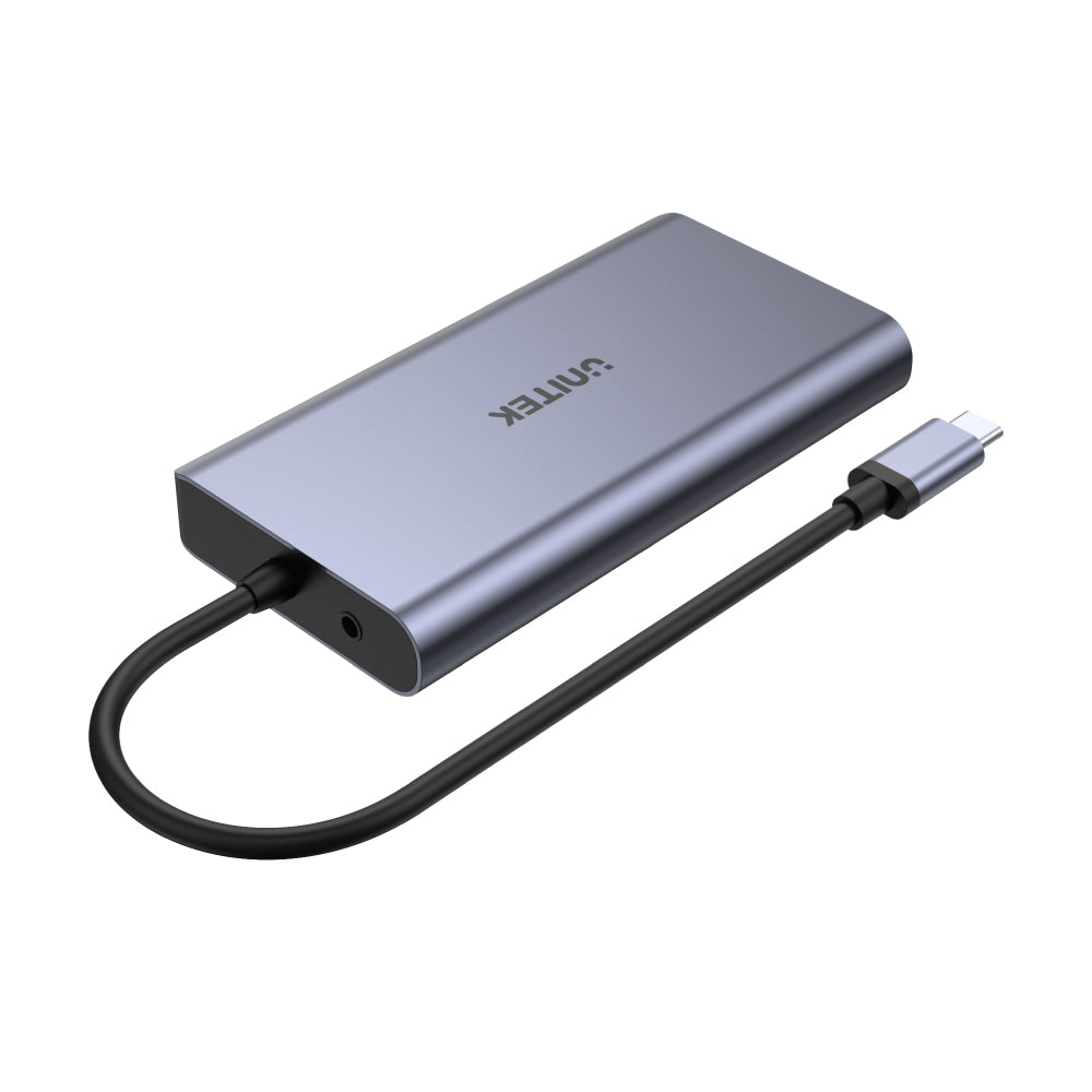 uHUB O8+ 8-in-1 USB-C Dual Display Hub with USB 5Gbps and PD 100W Charging