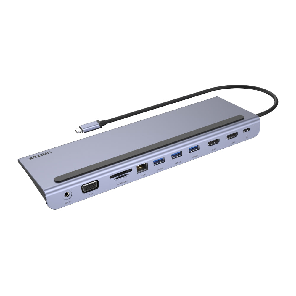 uHUB 11+ 11 合 1 多媒體 USB-C Hub (雙HDMI、MST 多螢幕獨立擴展 和 USB-PD 100W)