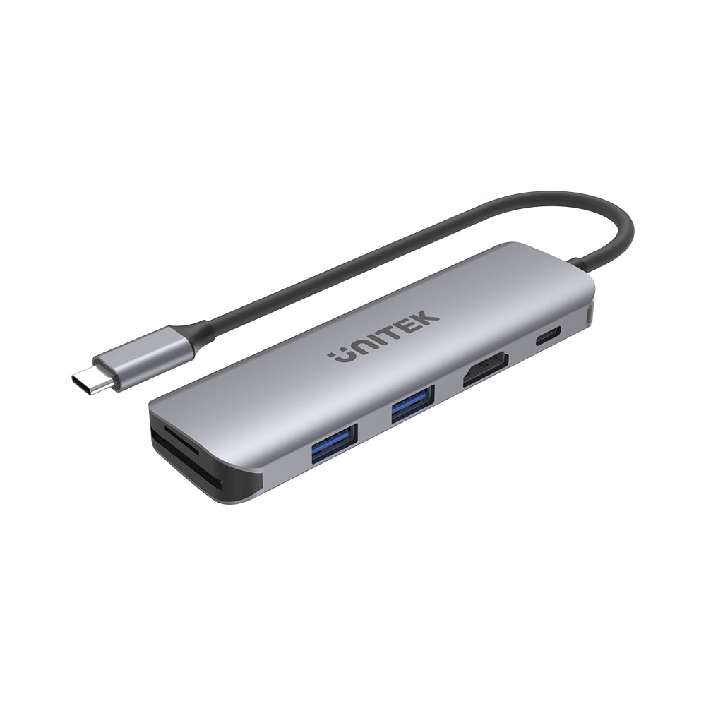 uHUB P5+ 6-in-1 USB-C Hub with HDMI, 100W Power Delivery and Dual Card Reader