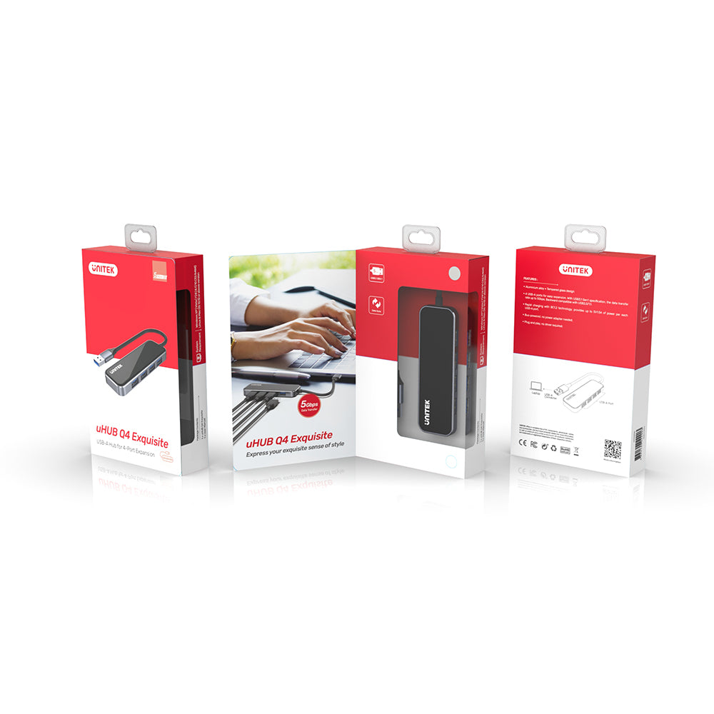 uHUB Q4 Exquisite 4 Ports USB 3.0 Hub