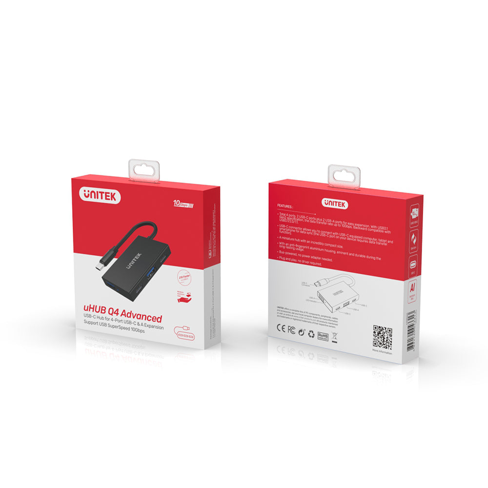 uHUB Q4 Advanced 4-in-1 USB-C Hub in 10Gbps