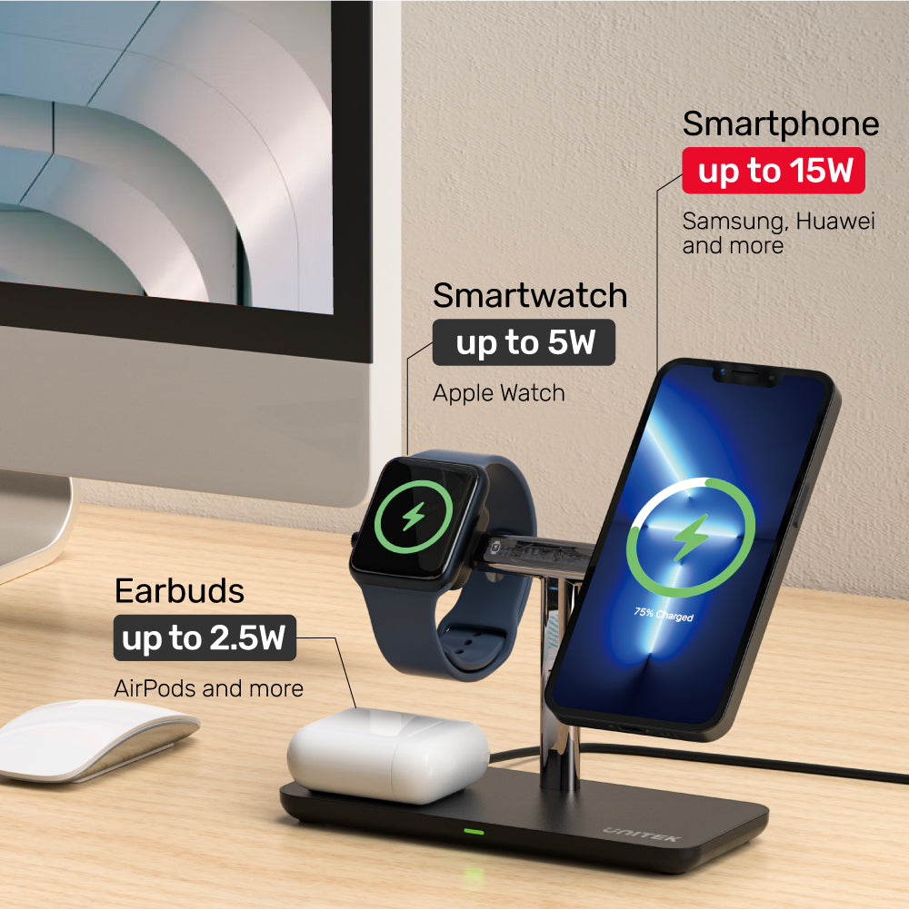 MagMighty TRI 3 合 1 磁吸無線充電分離式支架