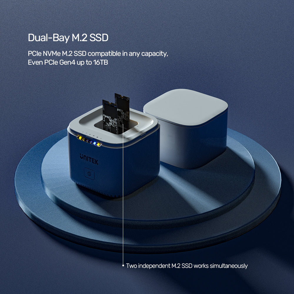 SyncStation Marshmallow M.2 NVMe 雙槽 USB-C 硬盤座 (具離線複製功能)
