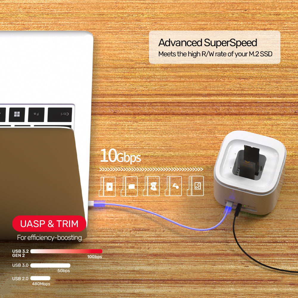 SyncStation Marshmallow M.2 NVMe 雙槽 USB-C 硬盤座 (具離線複製功能)