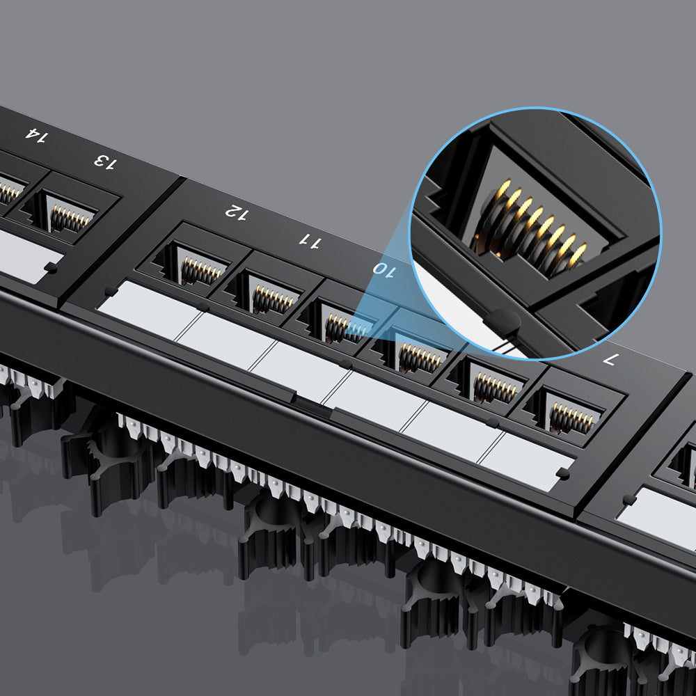 Cat 6 UTP 24 Ports RJ45 Patch Panel