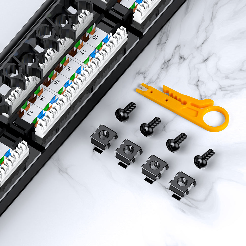 Cat 6 UTP 24 Ports RJ45 Patch Panel