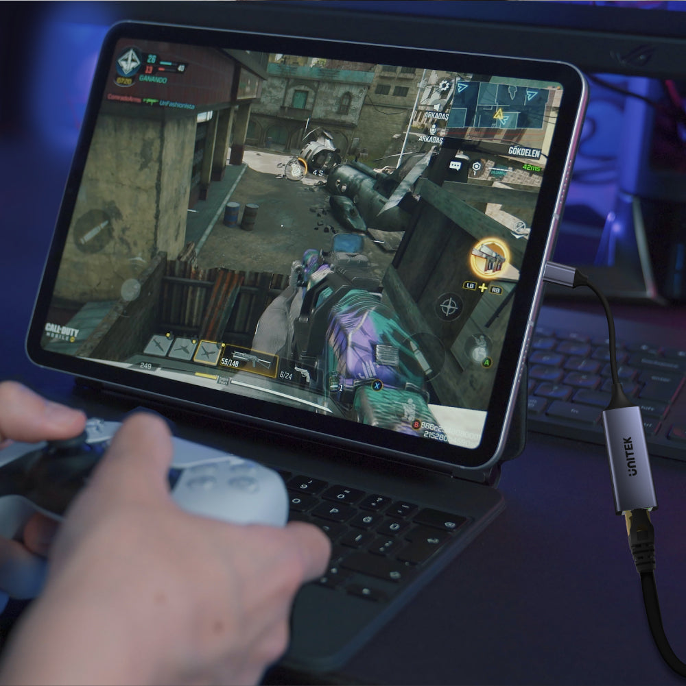 2 in 1 USB-C To Gigabit Ethernet Adapter With 100W Power Delivery