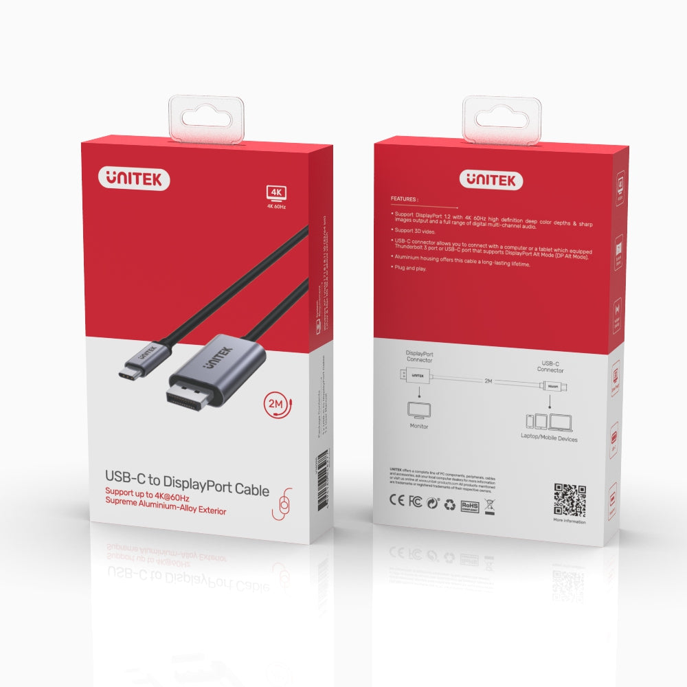 4K 60Hz USB-C to DisplayPort 1.2 Cable