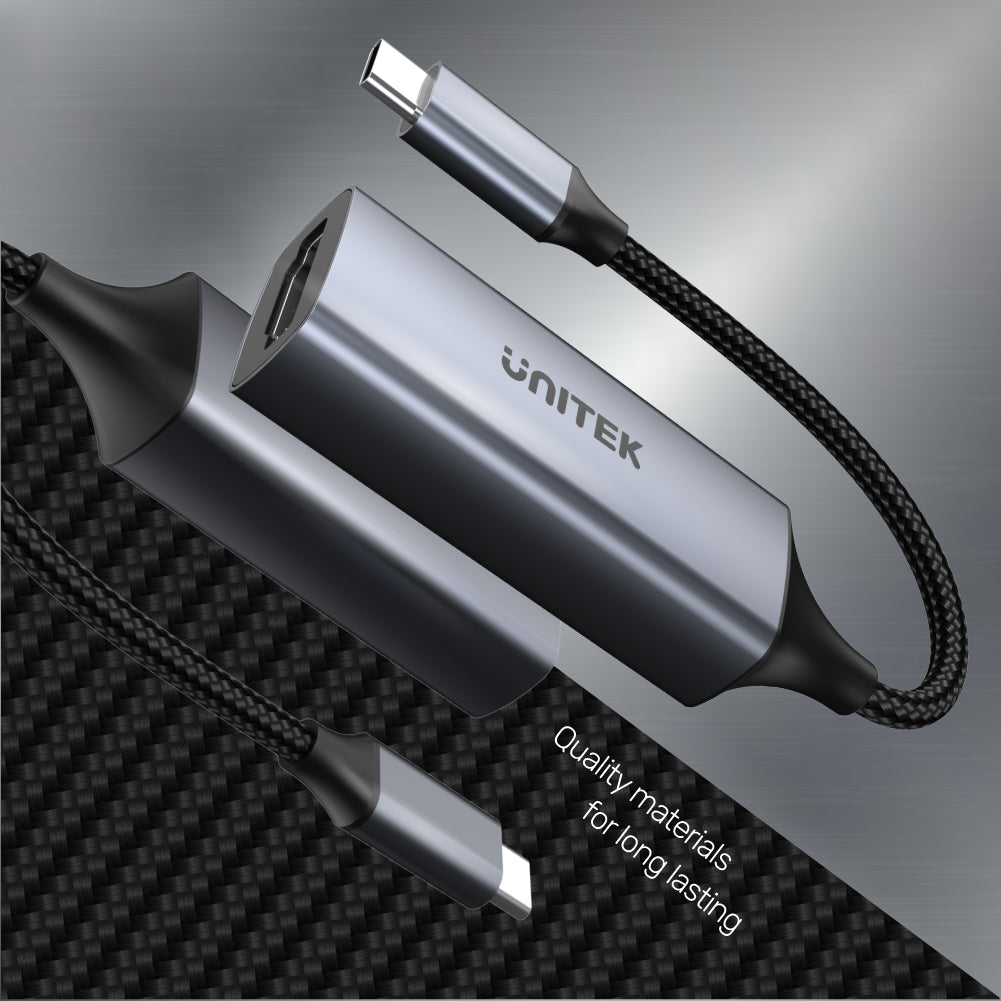 4K 60Hz USB-C to HDMI 2.0 Adapter with Nylon-Braided Cable