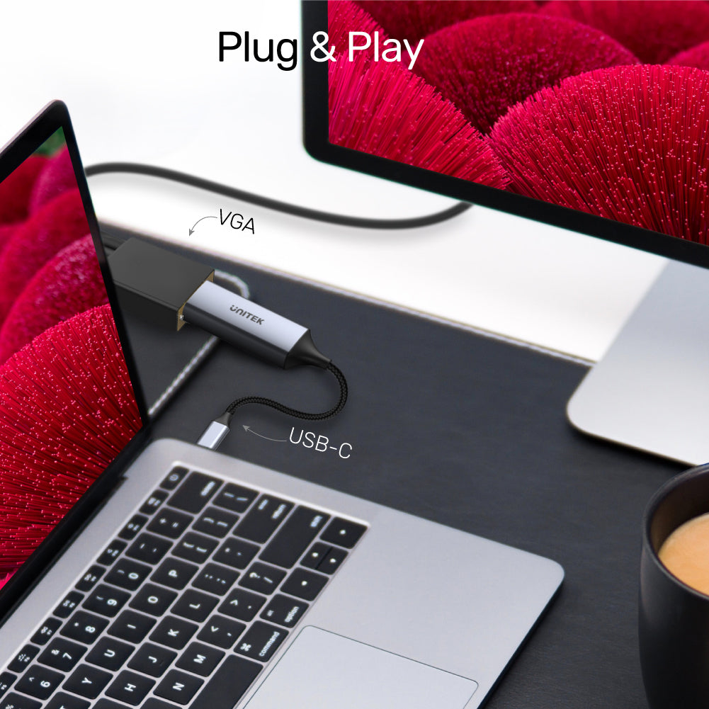 USB-C to VGA 1080P Full HD Adapter
