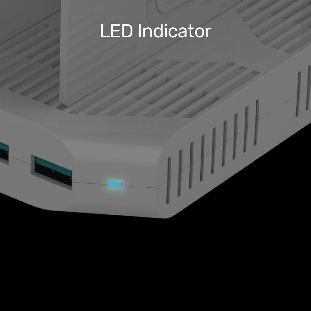 96W 10 Ports QC 3.0 USB Charger Docking Station