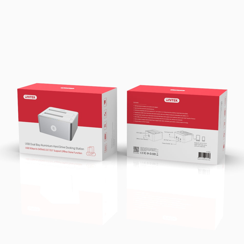 5Gbps Dual-Bay SATA Docking Station