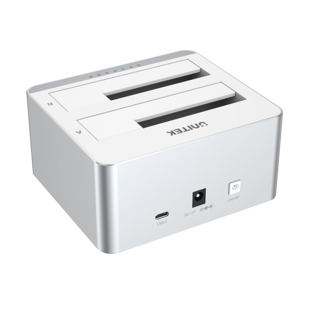 10Gbps 雙槽 USB-C 轉 SATA III 硬盤座 (具離線複製功能)