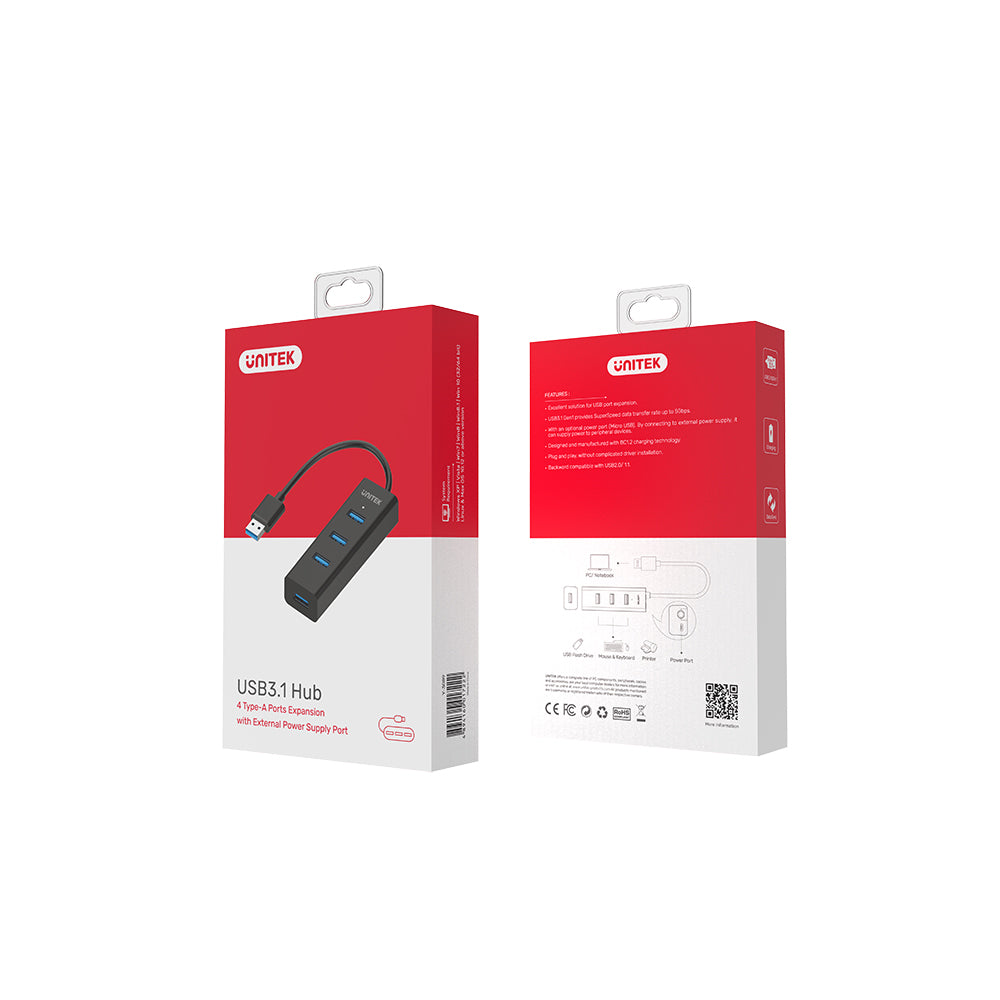 4 Ports Powered USB 3.0 Hub