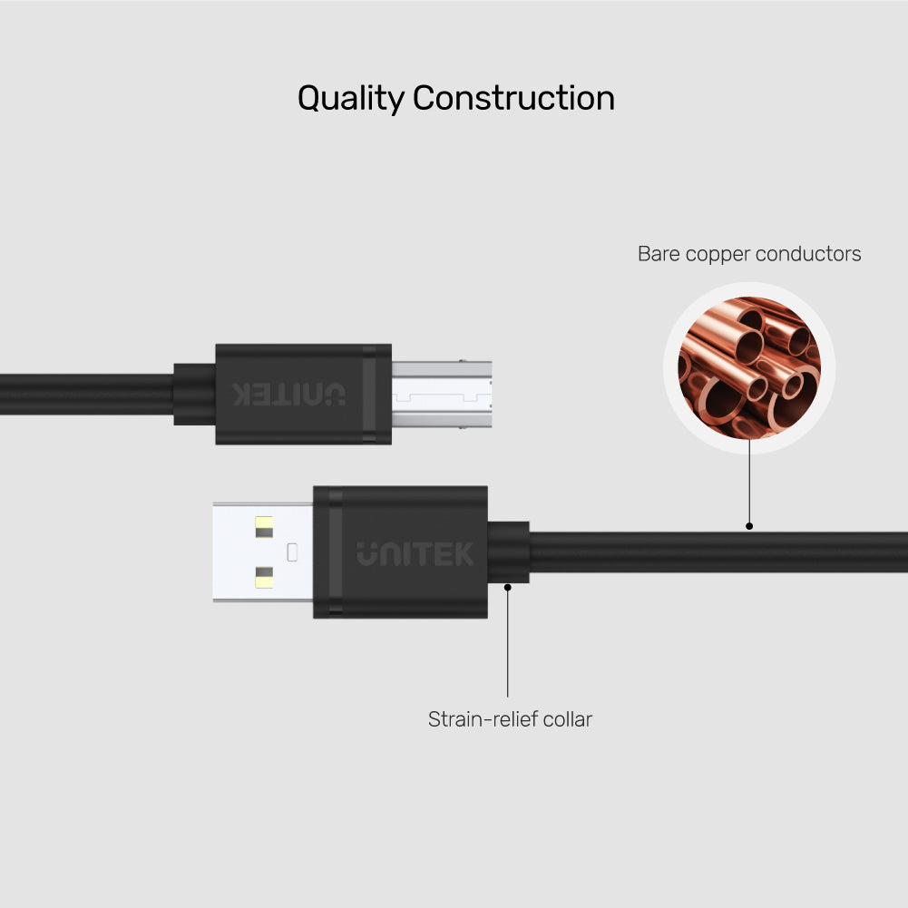 USB 2.0 to USB-B Charging Cable