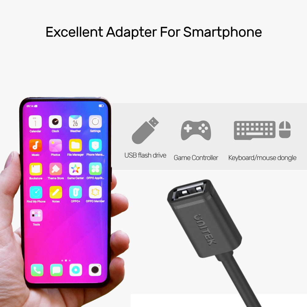 USB 2.0 Micro USB 轉 USB-A OTG 轉接線