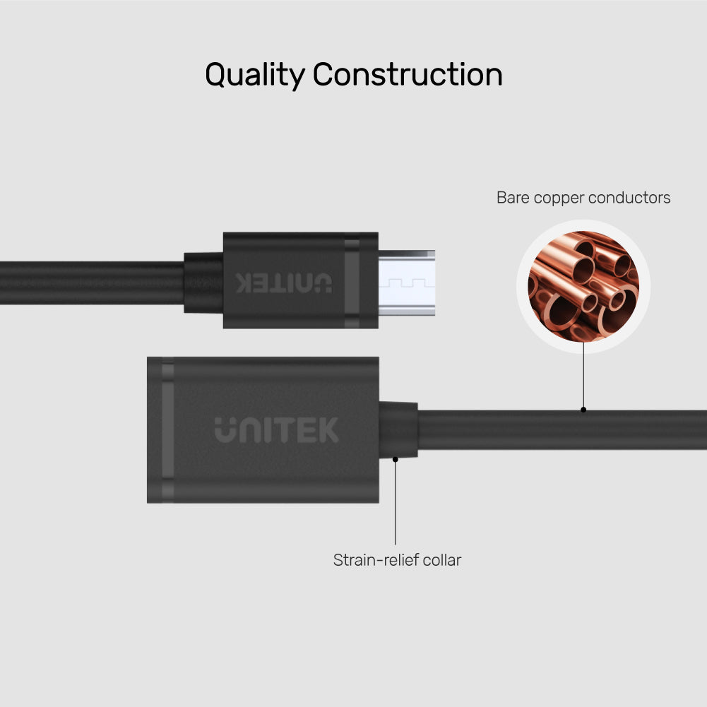 USB 2.0 Micro USB 轉 USB-A OTG 轉接線