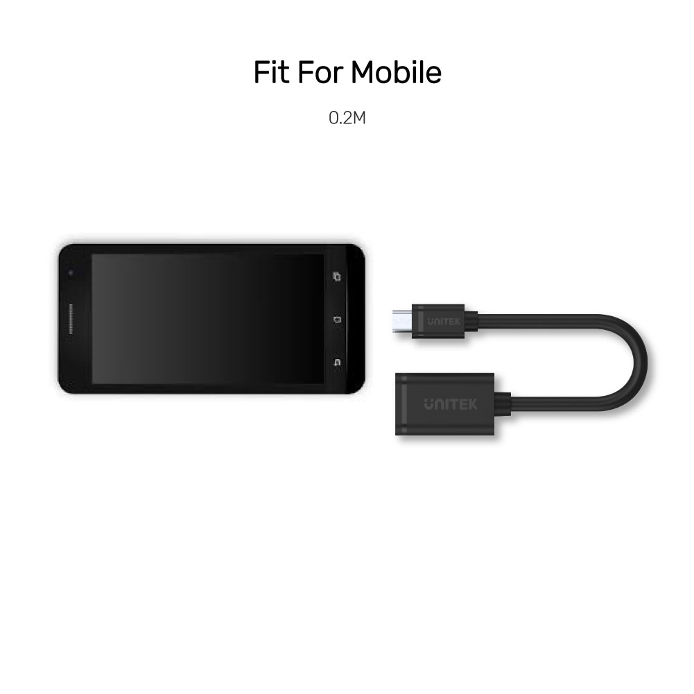 USB 2.0 Micro USB 轉 USB-A OTG 轉接線