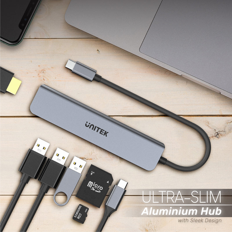 uHUB S7+ 7 合 1 超纖薄多媒體 USB-C Hub (支援5Gbps、4K HDMI 和 USB-PD 100W)