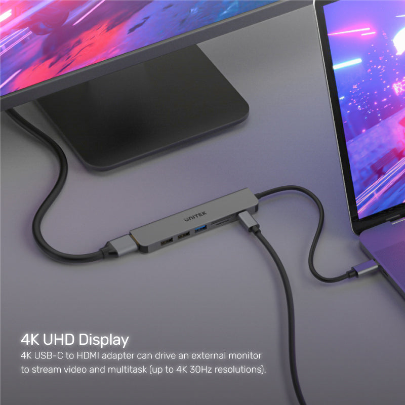 uHUB S7+ 7 合 1 超纖薄多媒體 USB-C Hub (支援5Gbps、4K HDMI 和 USB-PD 100W)