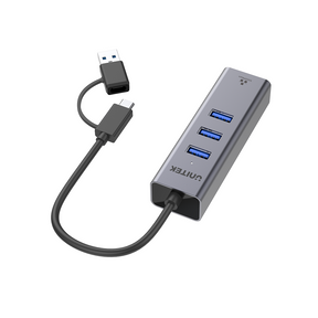 4合1 USB 3.0 乙太網接口 Hub (USB-A端口)