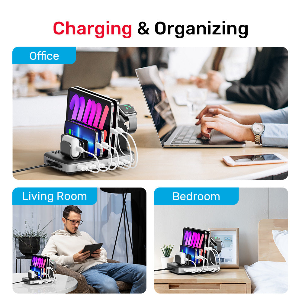 uCharge Station HP6 Multi-Device Charging Station with Wide Compatibility