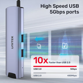 6合1 USB C HUB (支援4K HDMI 和 USB-C 100W PD)