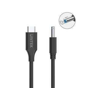 65W USB C 轉 DC 充電線 (DC Jack 4.5 x 3.0 mm，適用於HP手提電腦)