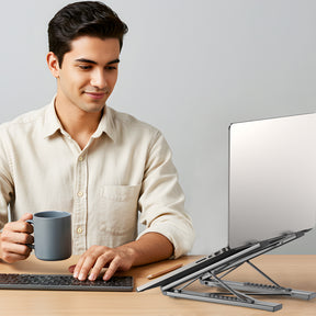 便攜式 USB-C 折疊電腦支架及擴充基座