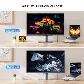 便攜式 USB-C 折疊電腦支架及擴充基座