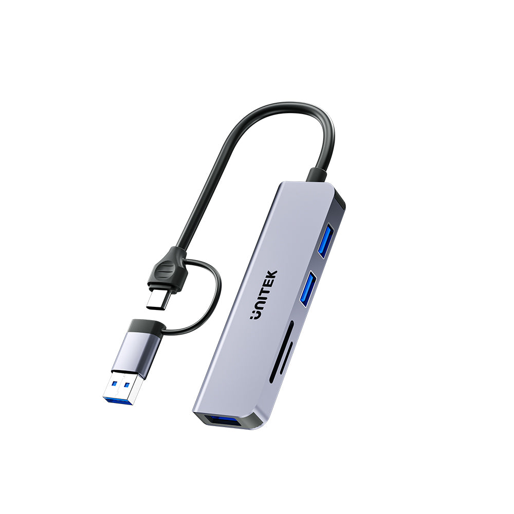 uHUB P5+ 5合1 USB 5Gbps Hub (帶雙讀卡器) | UNITEK