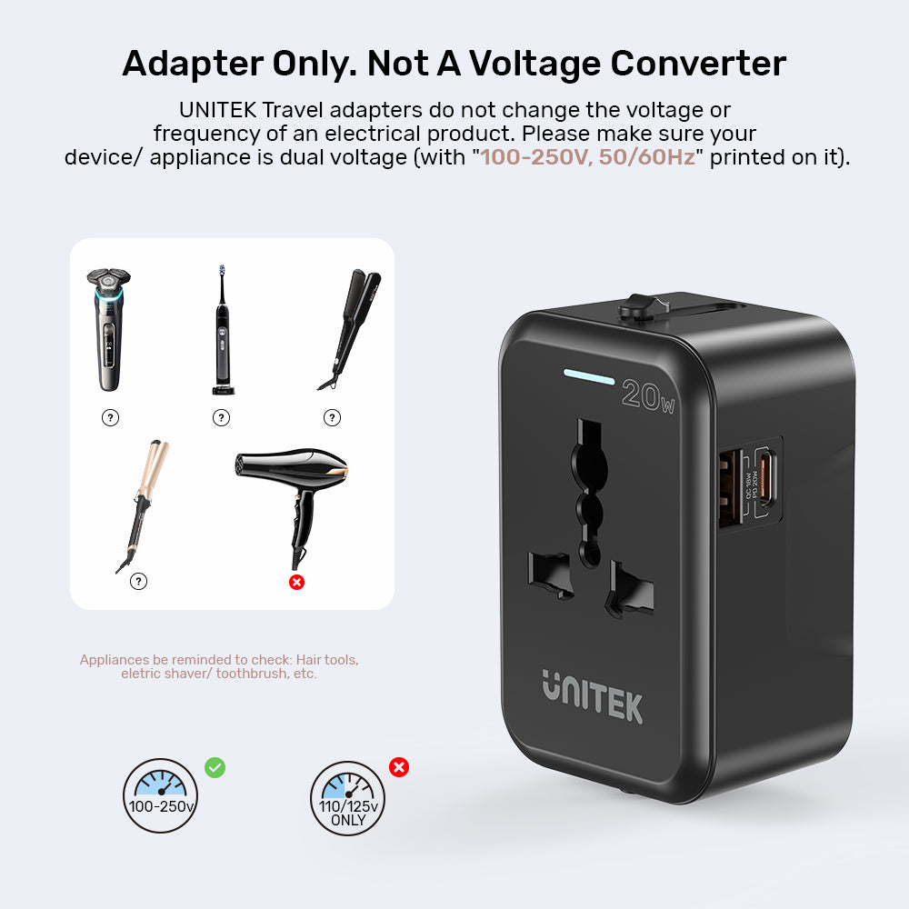 20W 全球通用旅行充電器