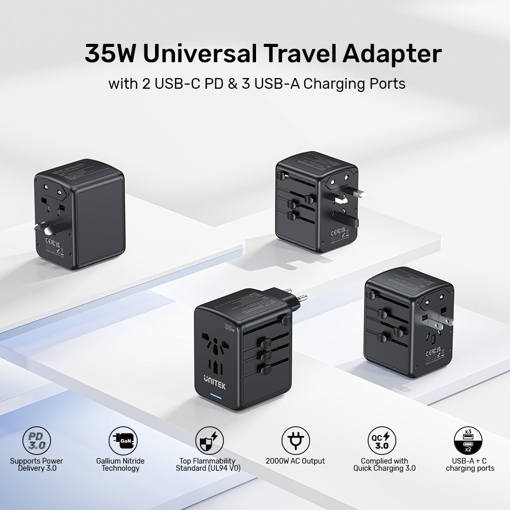35W 全球通用旅行充電器