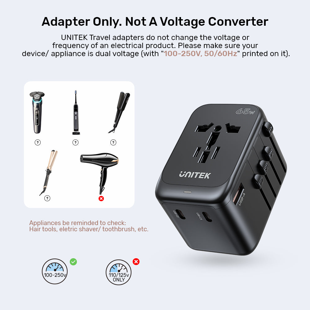 GaN 65W Universal Travel Adapter