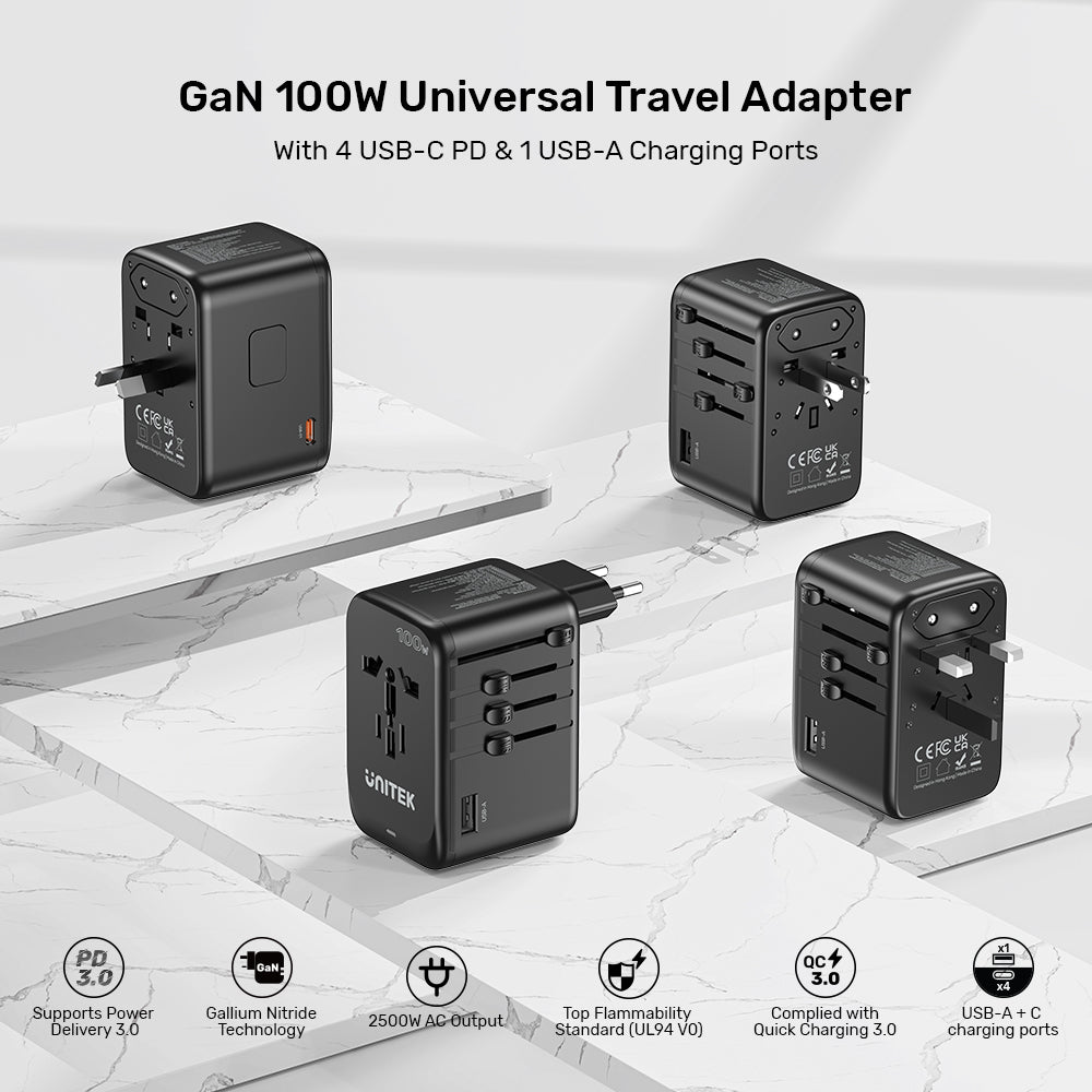 GaN 100W 全球通用充電器