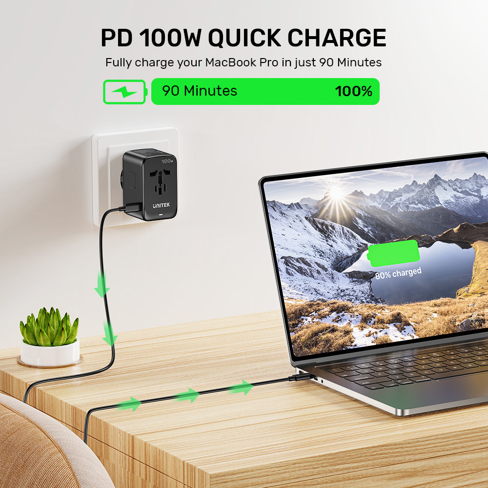 GaN 100W 全球通用充電器