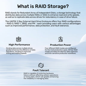 2 Bay USB-C RAID External Hard Drive Enclosure