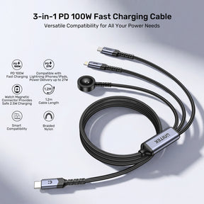 3-in-1 PD 100W Fast Charging Cable